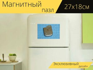 Магнитный пазл "Кардиостимулятор, оборудование, технология" на холодильник 27 x 18 см.