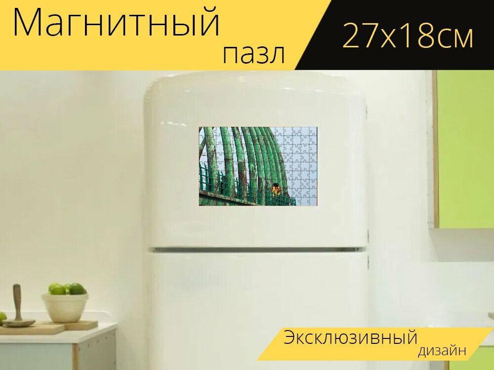 Магнитный пазл "Пирс китового уса, пирс, пристань" на холодильник 27 x 18 см.