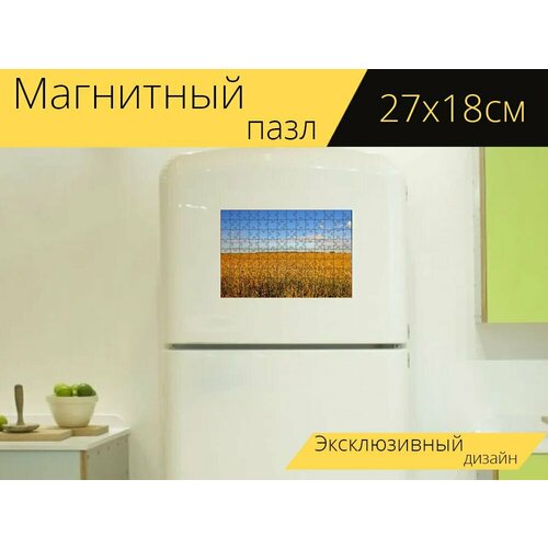 Магнитный пазл Рожь, пшеница, колос на холодильник 27 x 18 см. магнитный пазл пшеница рожь ломом на холодильник 27 x 18 см