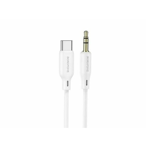 Borofone BL18 Jack 3.5mm - USB Type-C 1m White кабель aux lightning для iphone borofone bl18