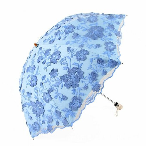 Зонт голубой складной зонт полностью автоматический большой зонт от солнца ветра солнца уф солнца дождя и солнца