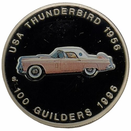 Суринам 100 гульденов 1996 г. (Ford - Thunderbird 1956) (Proof) (2) основная рама thunderbird 38