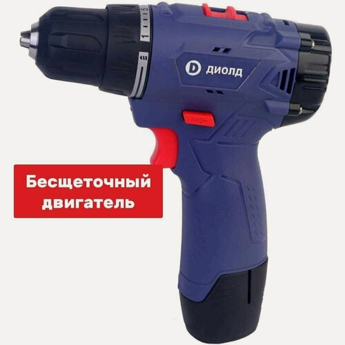 Изображение товара Аккумуляторная дрель-шуруповерт Диолд ДЭА-12ЛИ-09, кейс, 1400 об/мин