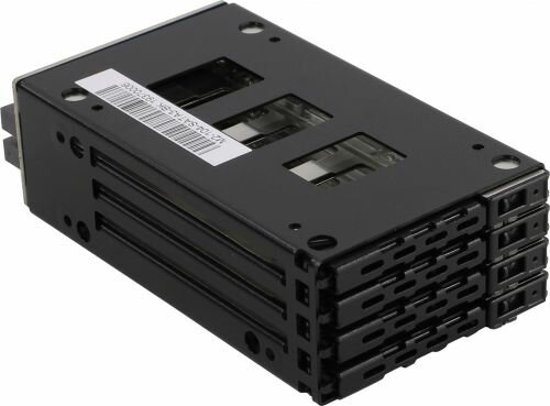 Корзина Procase M2-104-SATA3-BK 4xSATA3/SAS 12G (7mm HDD), черный, с замком, hotswap mobie rack module for 2,5" HDD