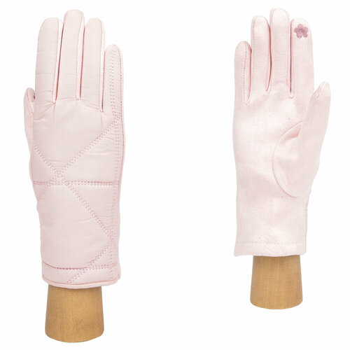 фото Перчатки fabretti, демисезон/зима, утепленные, сенсорные, подкладка, размер 7, розовый