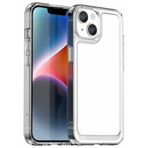 Накладка пластиковая для iPhone 15 с силиконовой окантовкой прозрачная накладка пластиковая для iphone 15 с силиконовой окантовкой черная