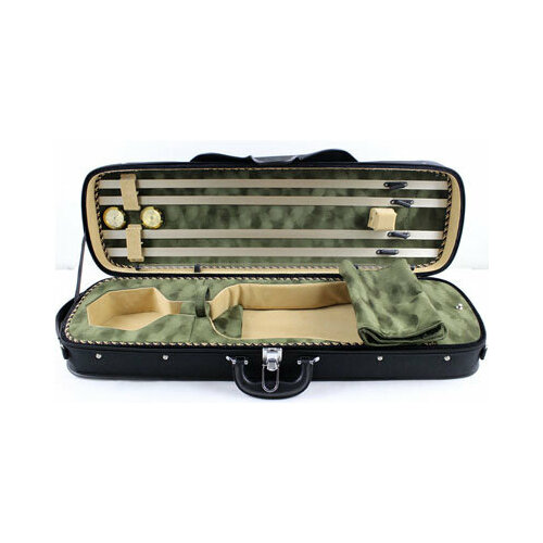 Violin case Artemis DVC-5-1 - Rectangular plywood hard case for 4/4 violin with nylon fabric exterior, thermometer and hygrometer. Weight 2.9 kg