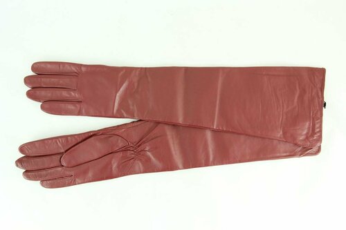 Перчатки Harmon Moda демисезонные, натуральная кожа, подкладка, утепленные, удлиненные, размер 7, мультиколор