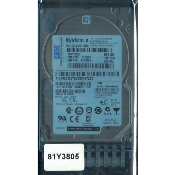 Жесткий диск IBM 900GB 10K SFF 6G SAS HDD [00W1236] – купить на
