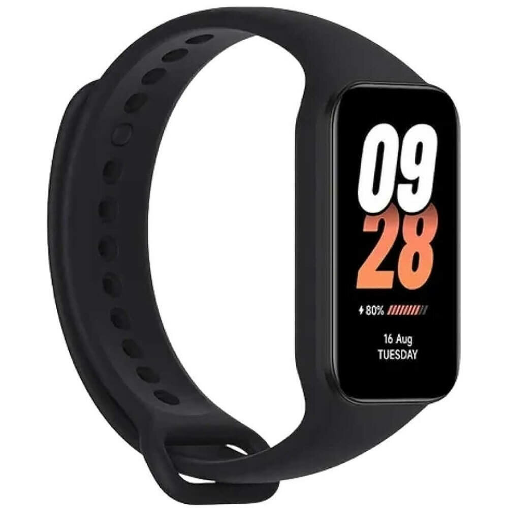 График мониторинга стресса и рекомендации по дыханию на экране Xiaomi Band 8 Active