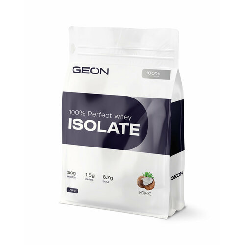 Протеин GEON Perfect Whey Isolate, 700 г, вкус: кокос geon 100% perfect isolate 700g киви клубника