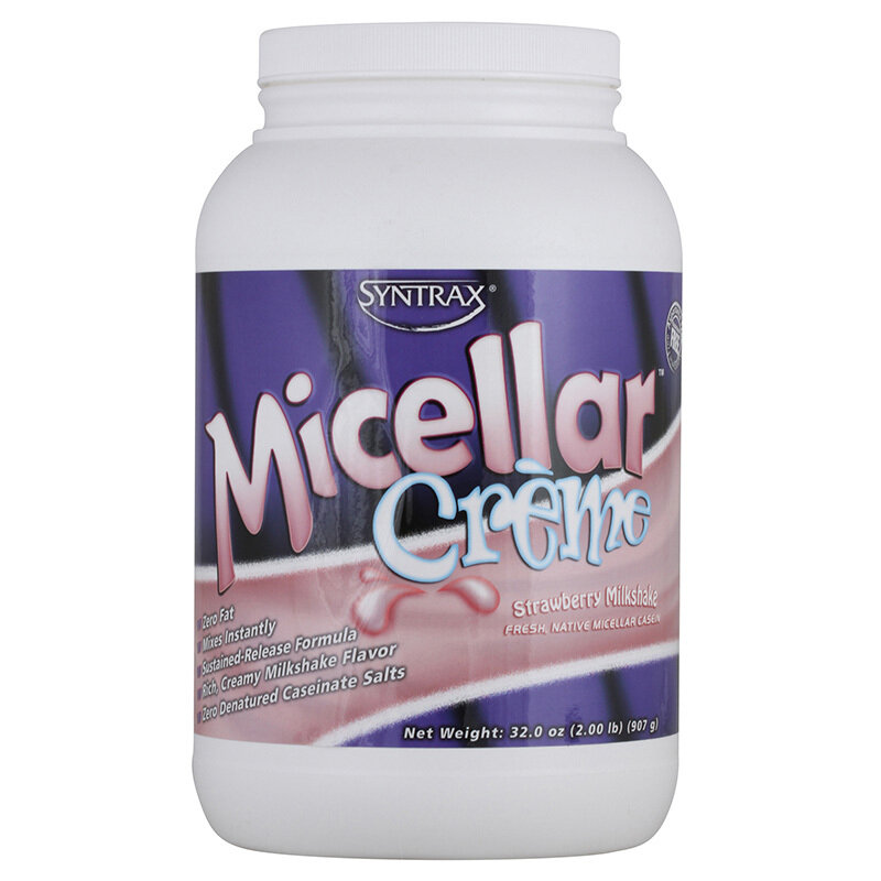 Протеин Syntrax Micellar Creme, 912 Гр, вкус: клубничный молочный коктейль