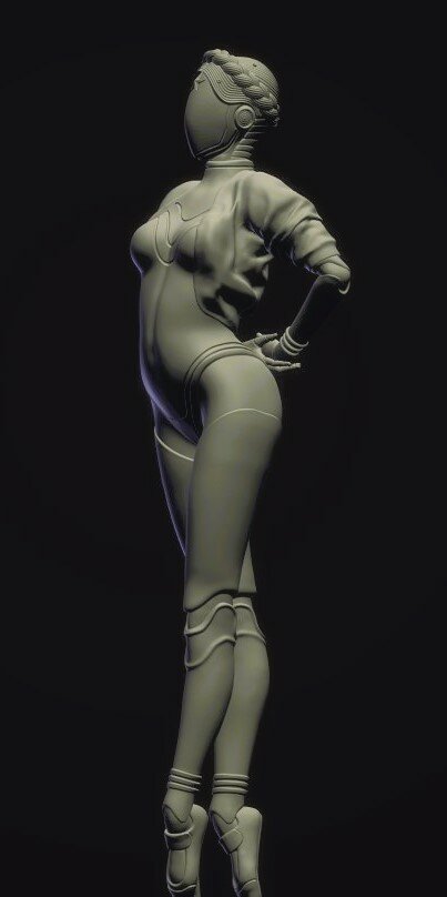 фото "Советский робот-балерина" - миниатюра для коллекционеров по игре "Atomic Heart", серого цвета