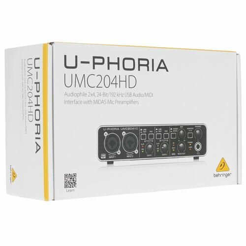 Внешняя звуковая карта BEHRINGER U-PHORIA UMC204HD