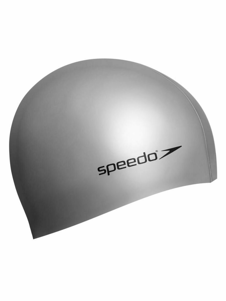 Шапочка для плавания Speedo FLAT SILICONE CAP AU SILVER серебряный р, OS, 8-709911181S0Y