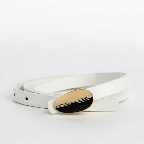 фото Ремень сима-ленд, размер 110, белый сима-лэнд