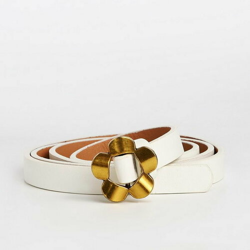 фото Ремень сима-ленд, размер 105, белый сима-лэнд