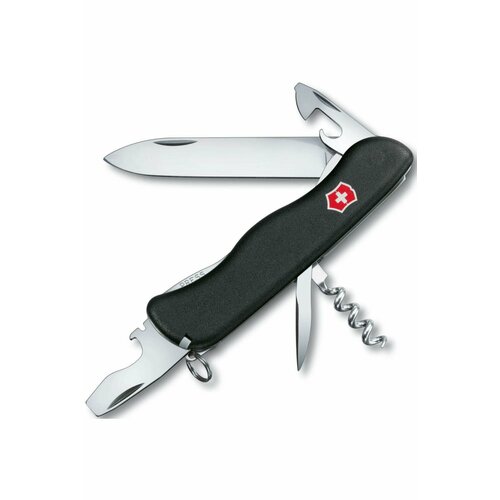 Нож перочинный VICTORINOX Picknicker, 111 мм, 11 функций, с фиксатором лезвия, чёрный нож victorinox sentinel 111 мм 4 функции с фиксатором лезвия черный