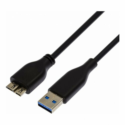 Кабель USB 3.0-MicroUSB-B, 0.3 м, черный