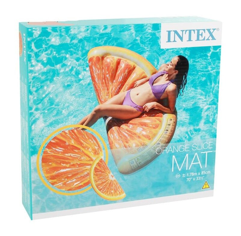Надувной матрас-плот Intex "Долька апельсина", 183х66х20см - фото №15
