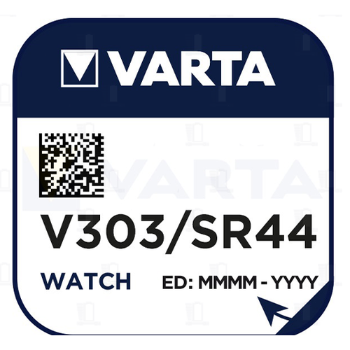 Батарейка часовая Varta 303, SR44SW Silver Oxide 1.55V