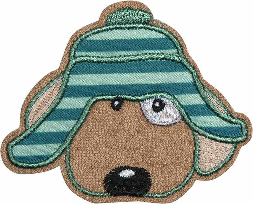 Термоаппликация Собака в шляпе, цвет коричневый, 1 упаковка