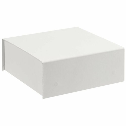 Коробка BrightSide, белая, 20,5х20х8 см, внутренние размеры: 19,7х19,2х7,4 см, переплетный картон; покрытие софт-тач