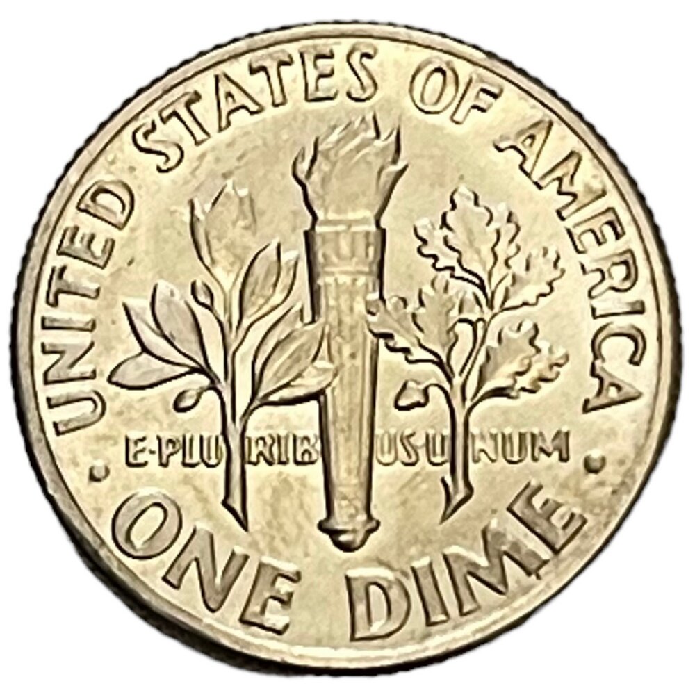 США 10 центов (1 дайм) 1974 г. (Dime, Рузвельт) (D)