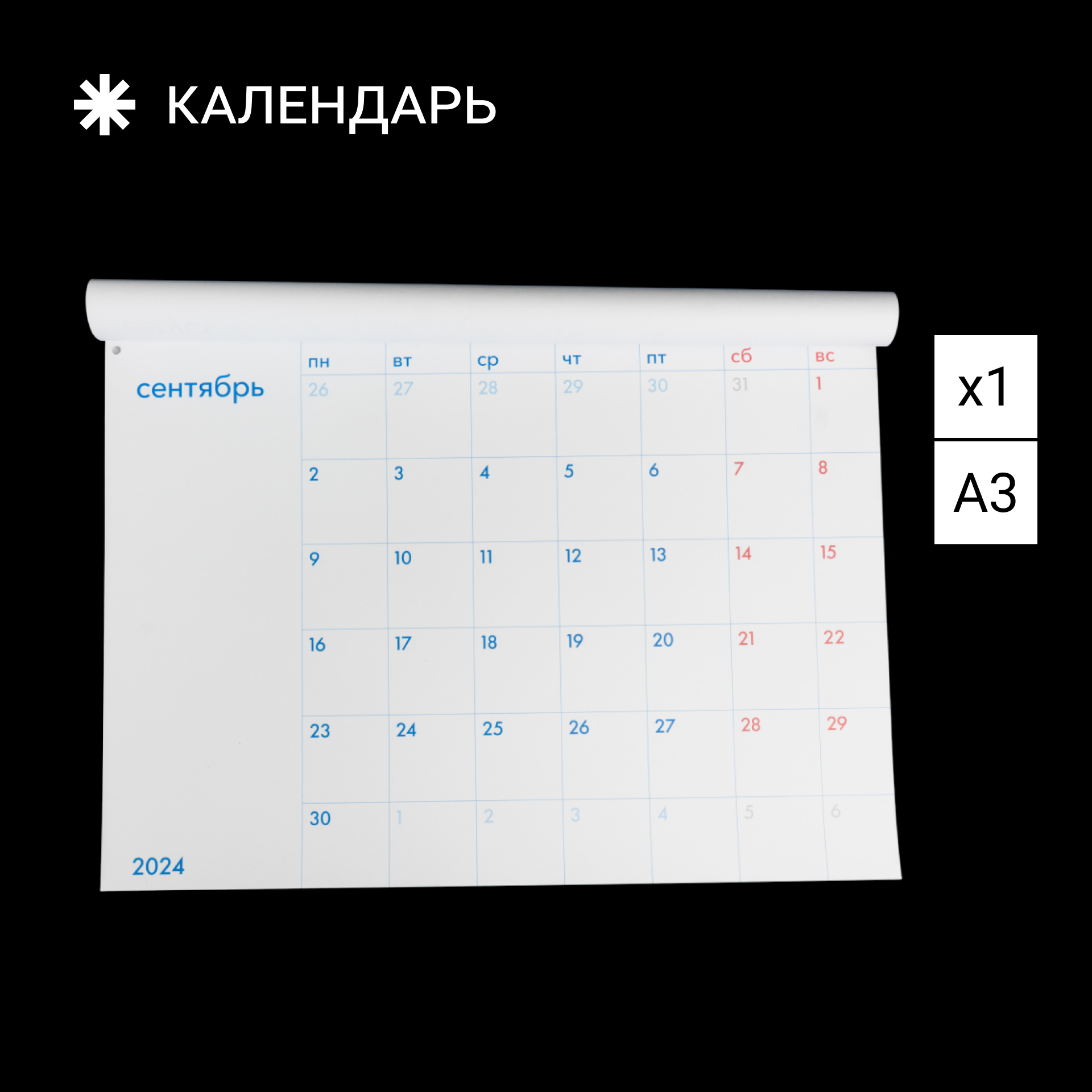 Календарь планер на 2024-2025 год / А3 настенный отрывные листы "Правда Севера"