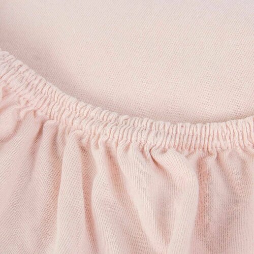 Хлопковая простыня Arya на резинке 2 cпальная 160x200+20 с 2 наволочками 50х70 пудра