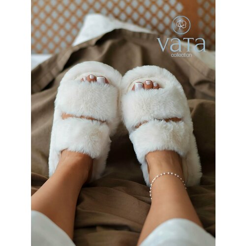 фото Тапочки vata collection, размер 38-39, белый