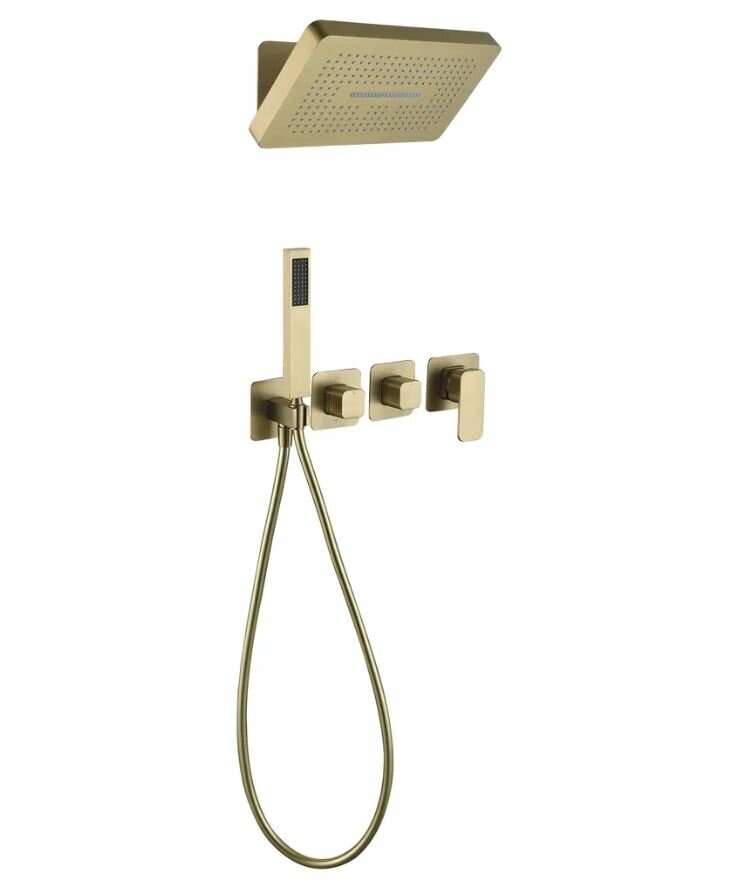 Душевая системасо встраиваемым смесителем Grocenberg GB5030MG золото матовое