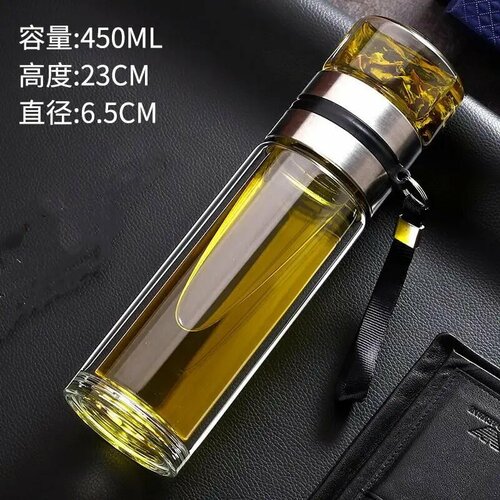 Бутылка для воды из боросиликатного стекла NoEnName_Null 450ml 035 л 1450₽