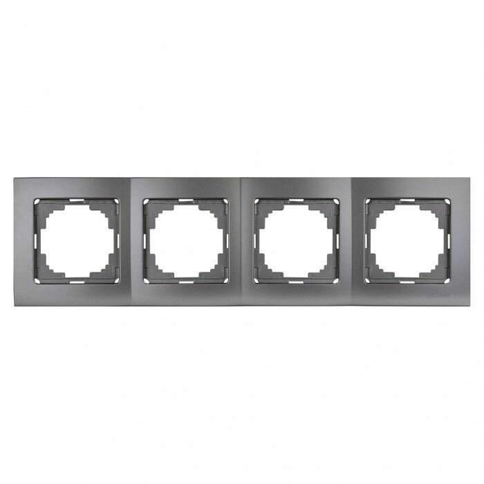 Рамка электроустановочная 4-ая NILSON антрацит