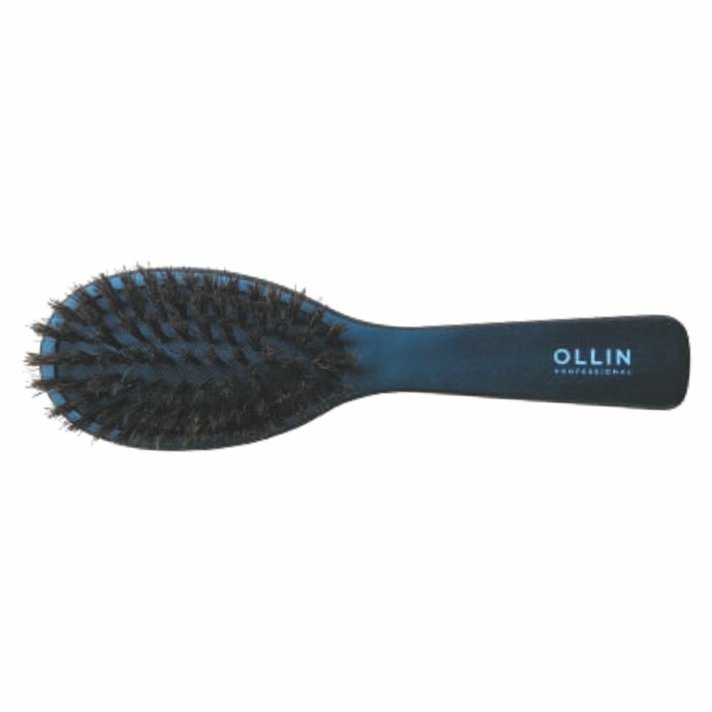 Щетка Ollin Professional массажная деревянная овал натуральная щетина кабана 1 шт