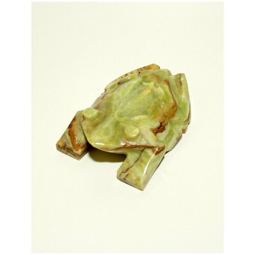 Денежная Лягушка из натурального камня Оникс ручной работы 5 см 280₽