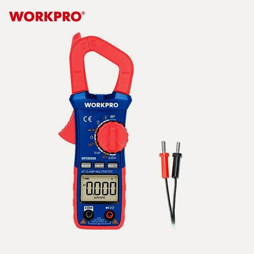 Изображение товара Мультиметр WORKPRO WP295006, цифровой, с клещами, подсветка дисплея