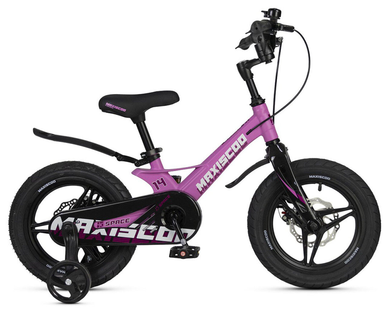Детский велосипед Maxiscoo Space Deluxe Plus 14' (2025) 14 Розовый (90-110 см)