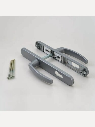 Изображение товара Ручка дверная REHAU CAMEA / нажимной гарнитур для ПВХ двери /серебро