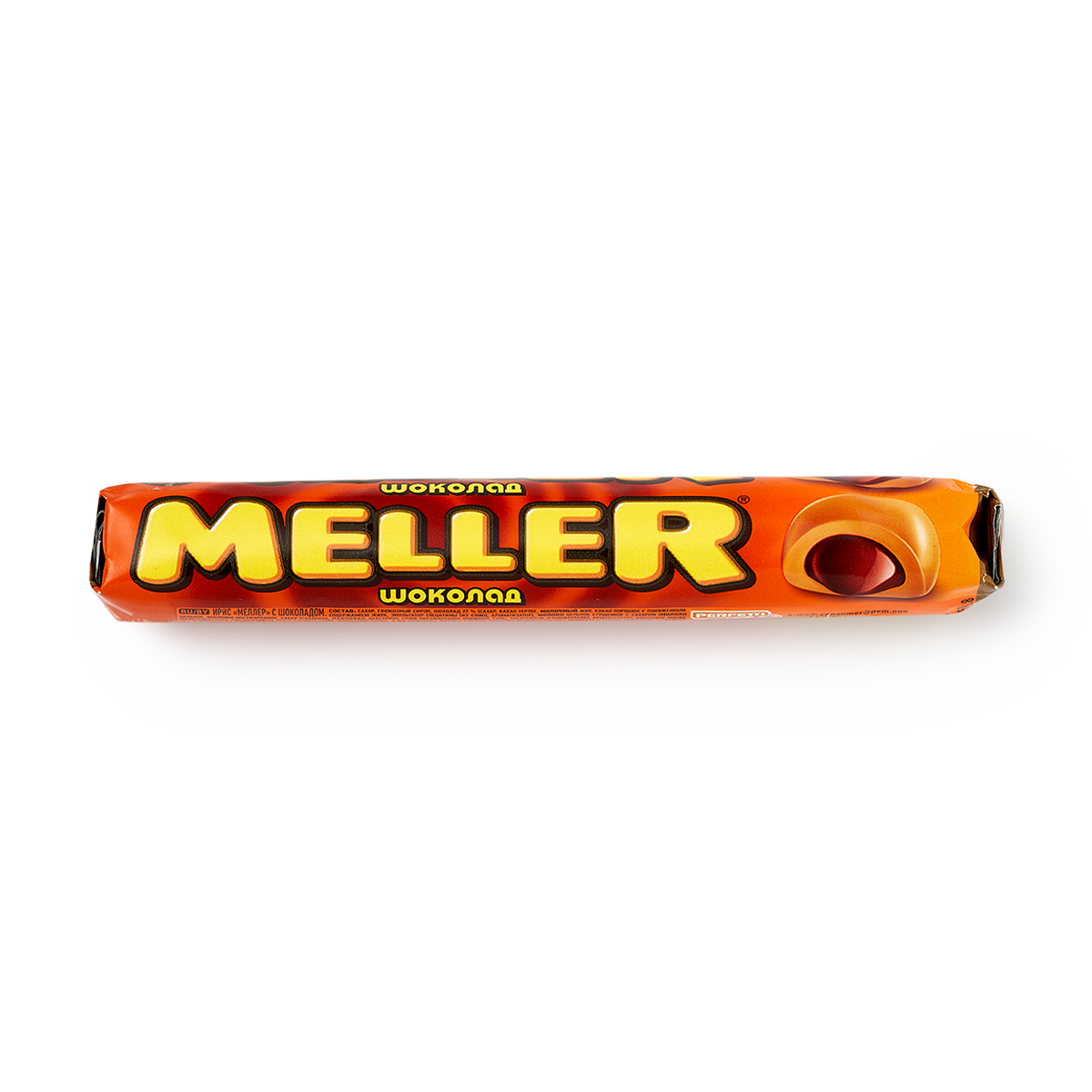 Ирис Meller, с шоколадом, жевательный, 38 граммов, 1 упак, условия хранения: от 0 °C до +25 °C