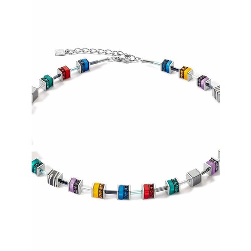 фото Колье coeur de lion, swarovski zirconia, гематит, длина 42 см, синий/красный/желтый