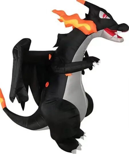 Надувной костюм динозавра Two Color Zebra Черный, C