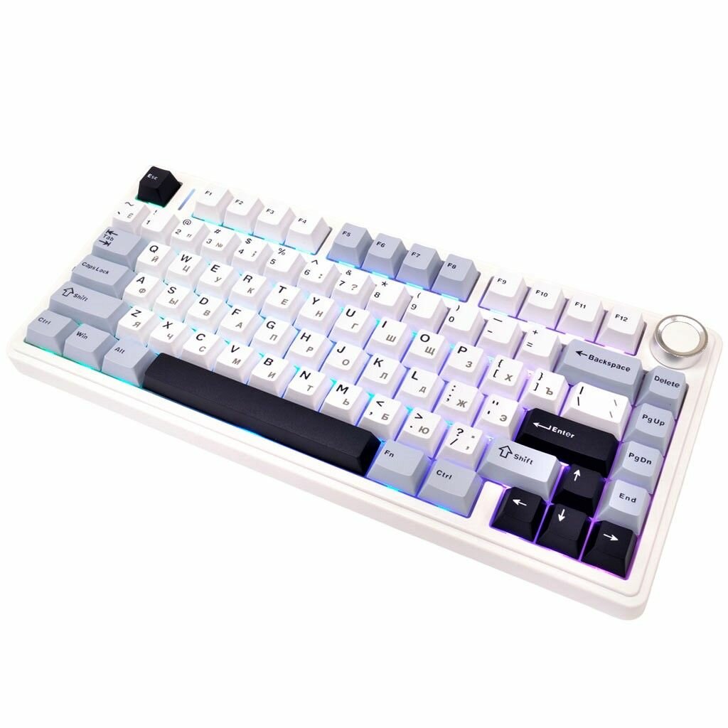 Механическая клавиатура AULA F75 Blue Leobog Reaper (9241) белый/голубой (RUS) USB, Радиоканал, Bluetooth — фото 1
