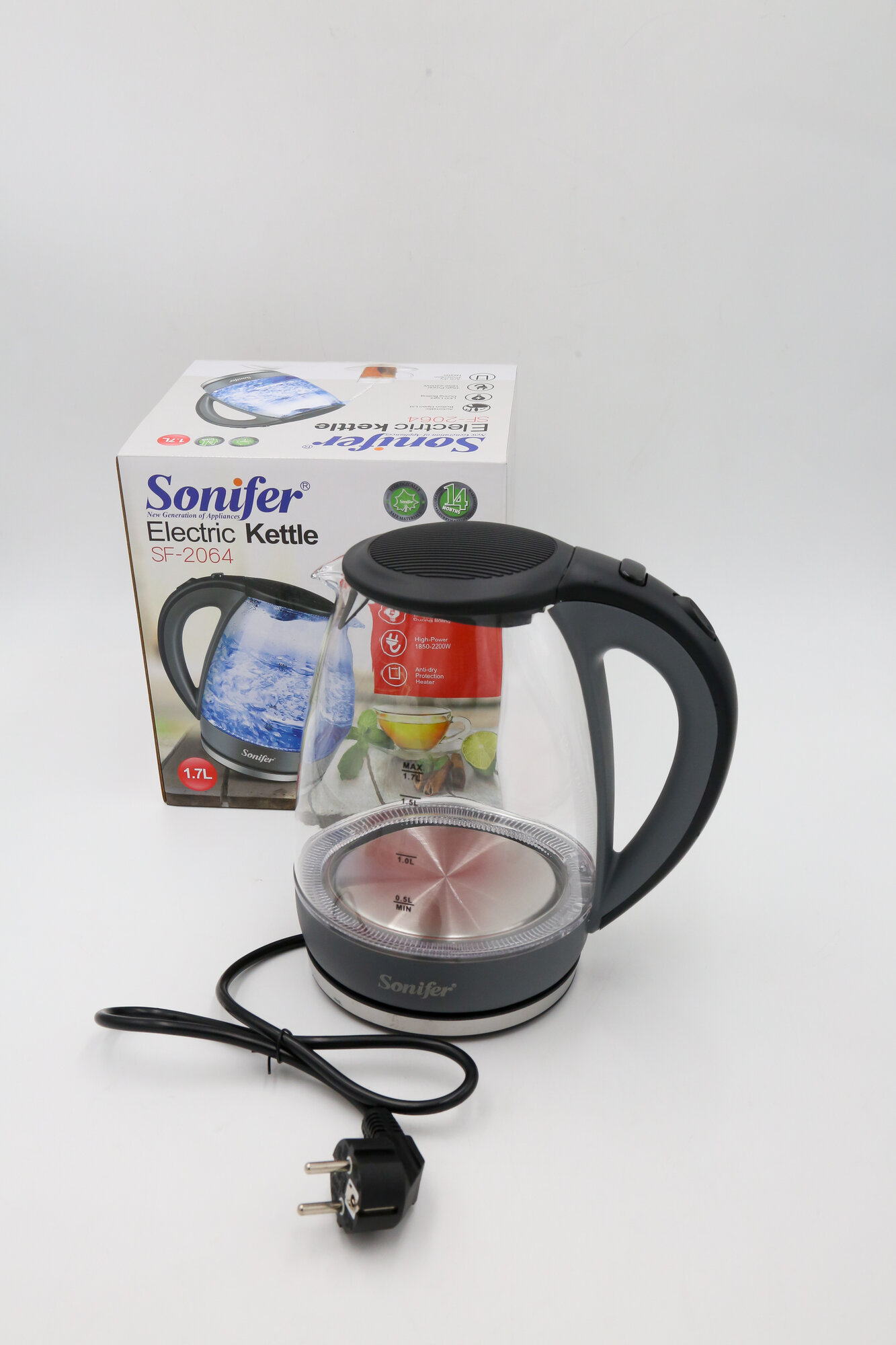 Электрический чайник SONIFER SF-2064 1700мл 1шт 1х8