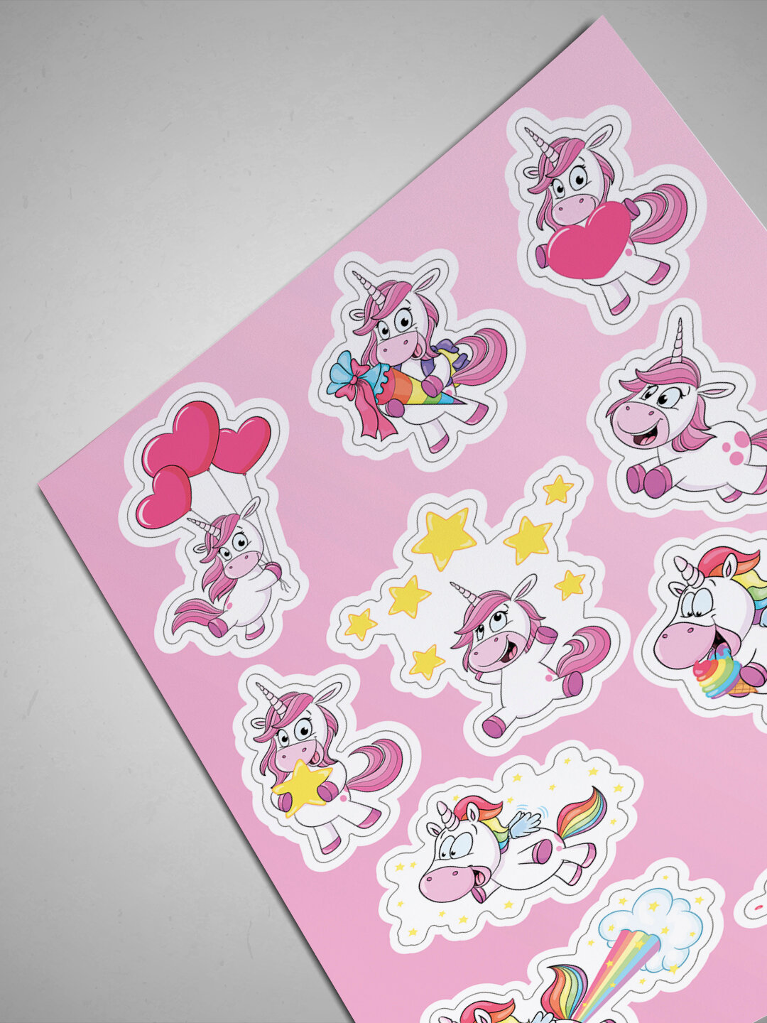 Наклейки Милый Единорог - Стикеры на телефон и авто — фото 1