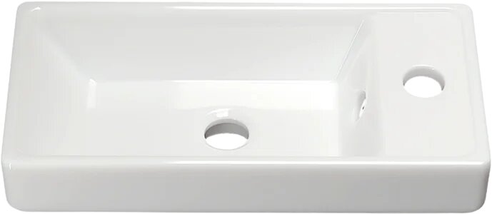 Раковина маленькая в туалет Универсал Енисей 40 мини прямоугольная белая фарфоровая 40 6 см российская