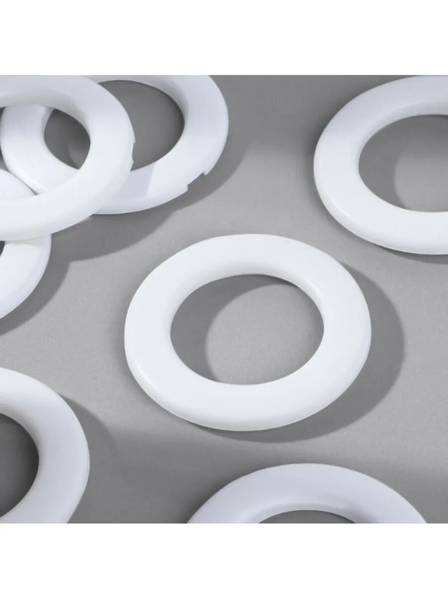 Люверсы для штор d = 35/55 см 10 шт цвет матовый белый