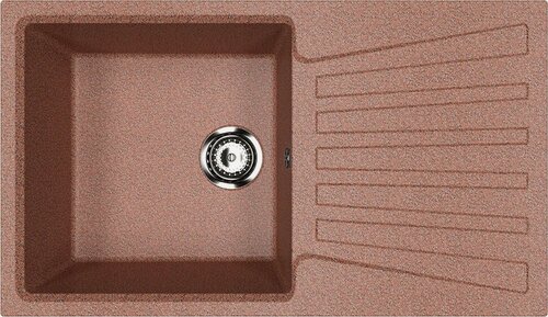 Изображение товара Мойка кухонная Ulgran U-703 -307 прямоугольная, 83x48, мойка для кухни, с крылом, коричневая, матовая