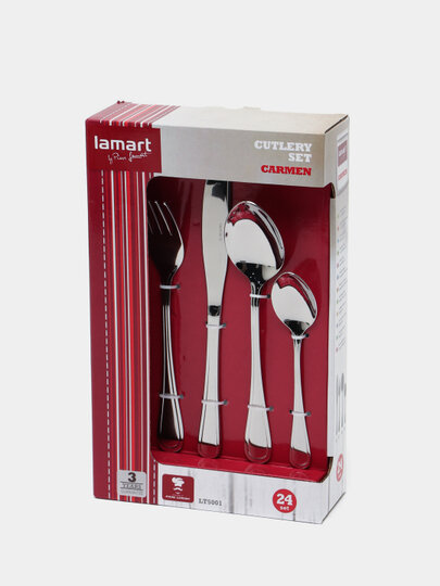 Набор столовых приборов Lamart LT5001, высококачественная нержавеющая сталь