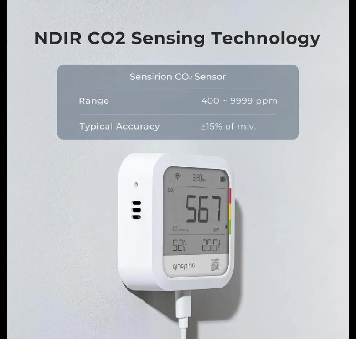 Изображение Анализатор качества воздуха Qingping Air Monitor CGP22C версия Wi-Fi, Белый